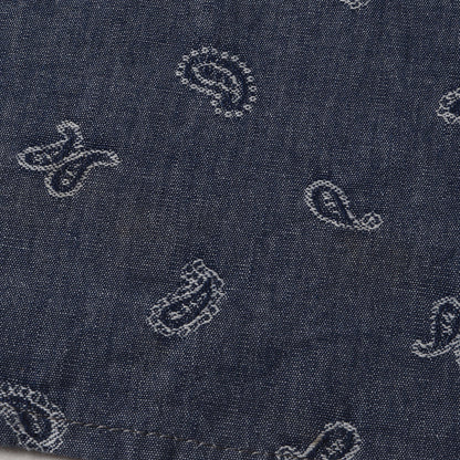 ジャガード ペイズリー シャンブレー 半袖シャツ