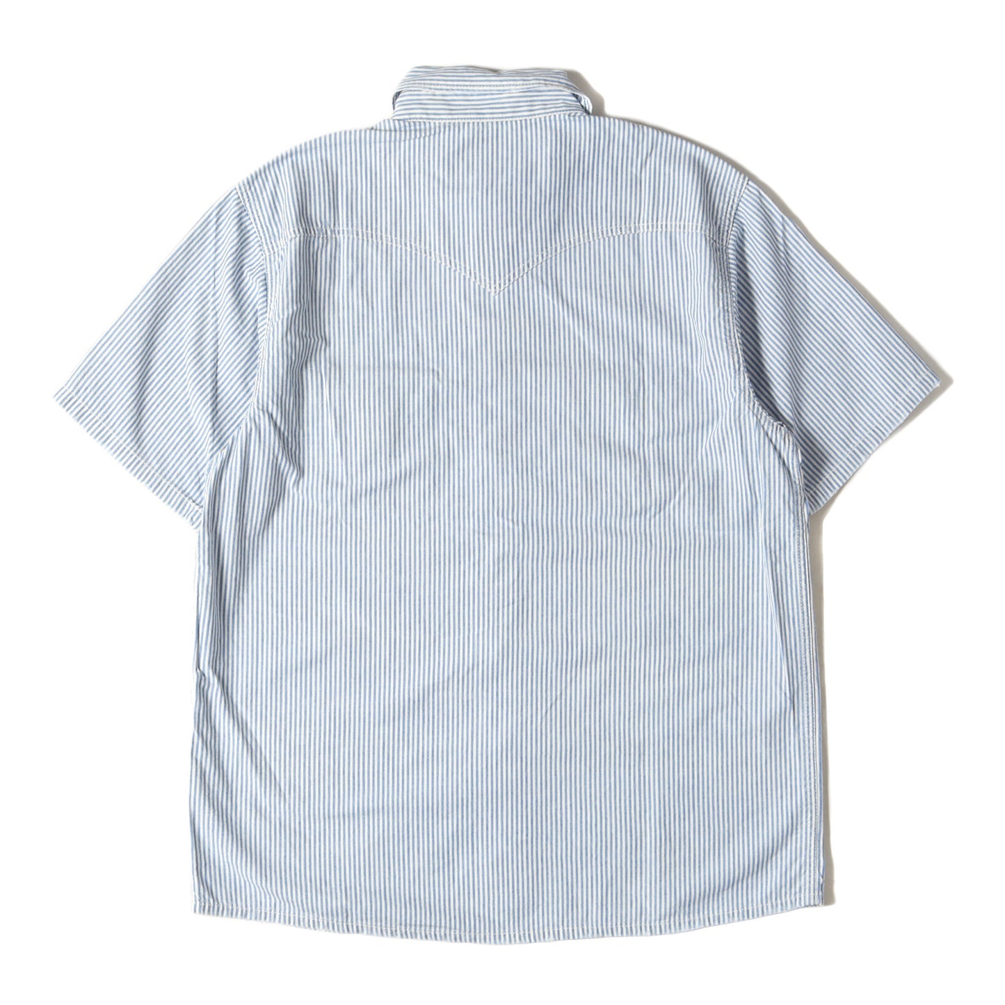 00s ×Levis Fenom ヴィンテージ加工ヒッコリーストライプ ウエスタン 半袖シャツ