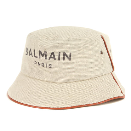 BALMAIN (バルマン) 23SS ブランドロゴ キャンバス バケットハット 
