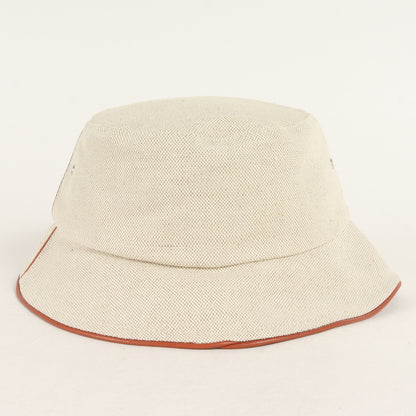23SS ブランドロゴ キャンバス バケットハット(Cotton and leather B-Army bucket hat)