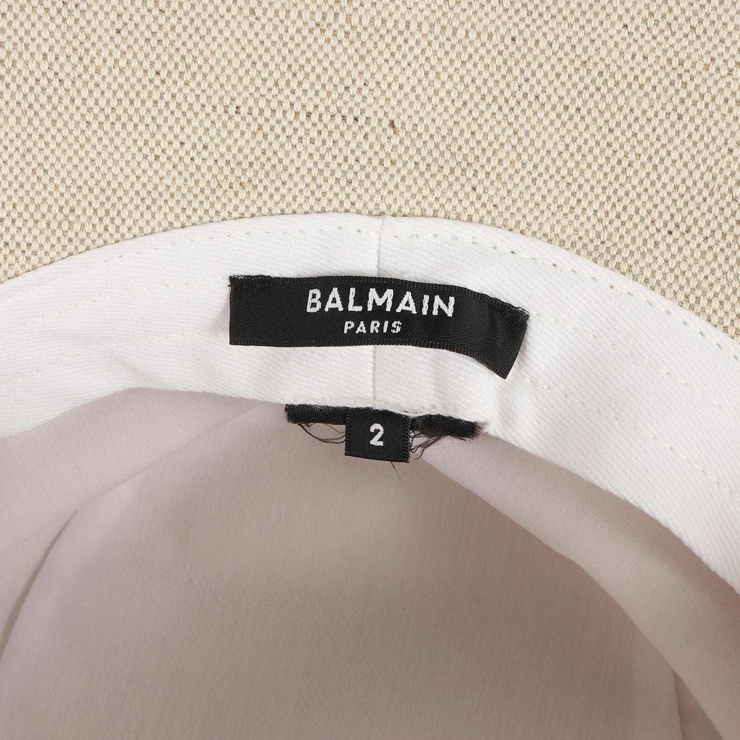 23SS ブランドロゴ キャンバス バケットハット(Cotton and leather B-Army bucket hat)