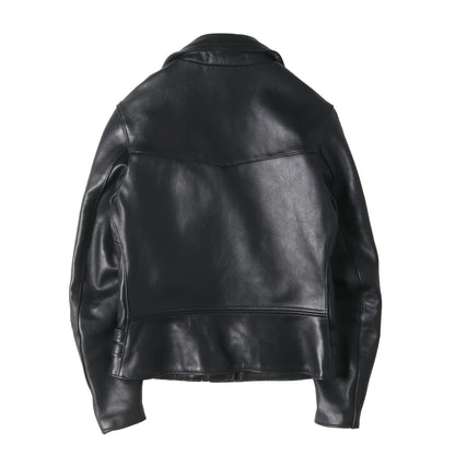 ステアハイドレザー サイドベルト ダブル ライダースジャケット