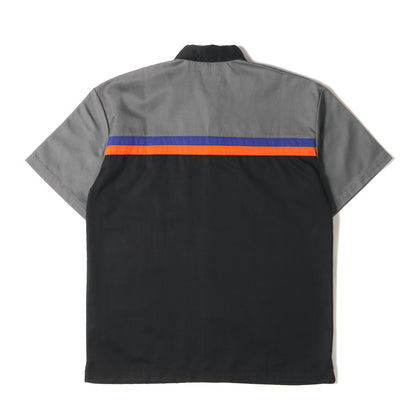 ラインデザイン T/Cツイル ワーク 半袖シャツ