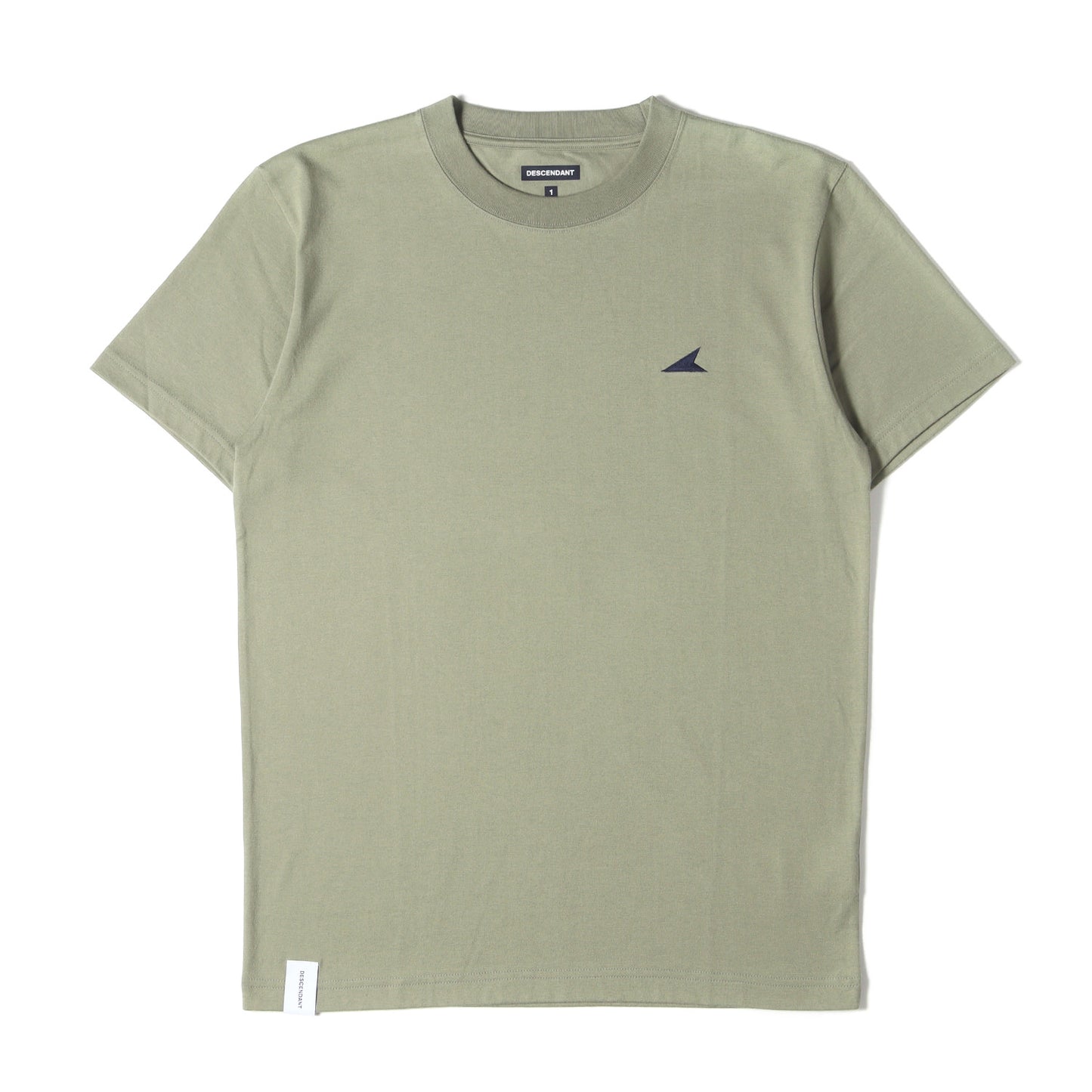 ワンポイント刺繍 クルーネック Tシャツ