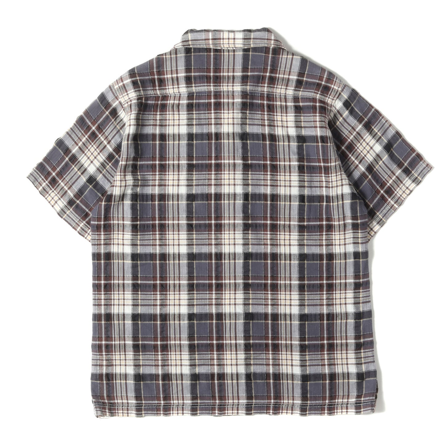 00s パッチワーク チェック オープンカラー 半袖シャツ(SHELBY / CE-SHIRT. SS)