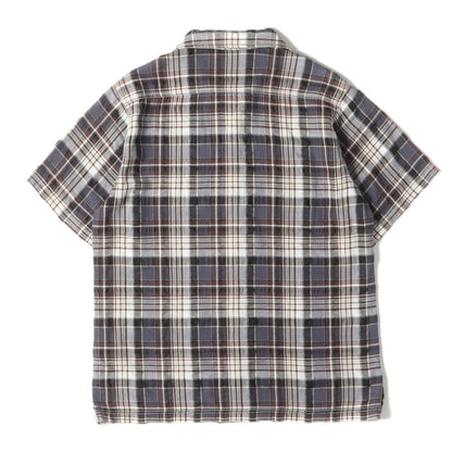 00s パッチワーク チェック オープンカラー 半袖シャツ(SHELBY / CE-SHIRT. SS)