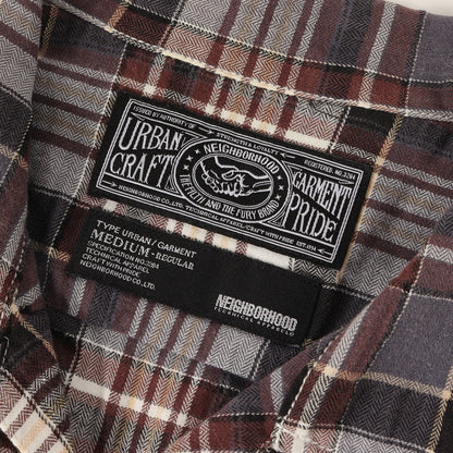 00s パッチワーク チェック オープンカラー 半袖シャツ(SHELBY / CE-SHIRT. SS)