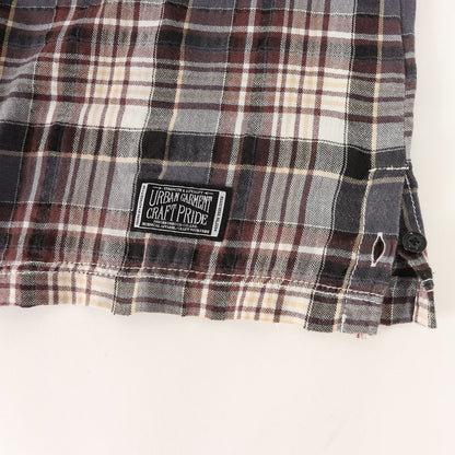 00s パッチワーク チェック オープンカラー 半袖シャツ(SHELBY / CE-SHIRT. SS)