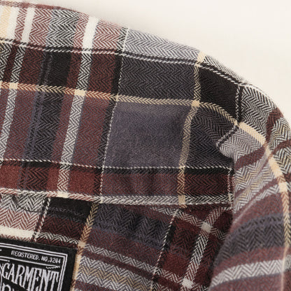 00s パッチワーク チェック オープンカラー 半袖シャツ(SHELBY / CE-SHIRT. SS)