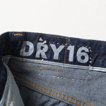 21SS サスペンダー付き ダメージリペア加工 ドライデニムパンツ(SOCIAL SCULPTURE DRY DENIM-16)