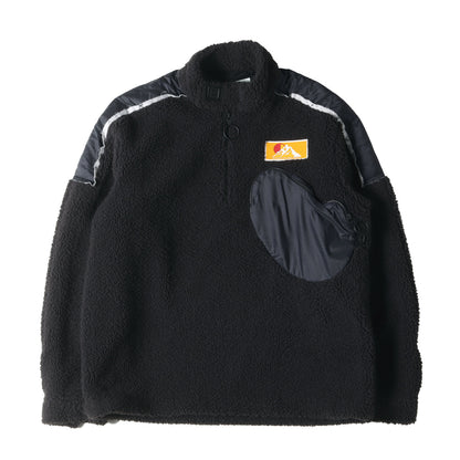 ハーフジップ プルオーバー フリース ジャケット(Logo Plaque Pullover)