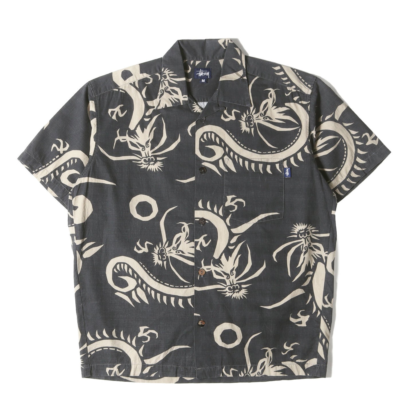 00s ドラゴン柄 コットン アロハシャツ(USA製)