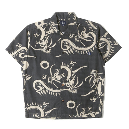 00s ドラゴン柄 コットン アロハシャツ(USA製)