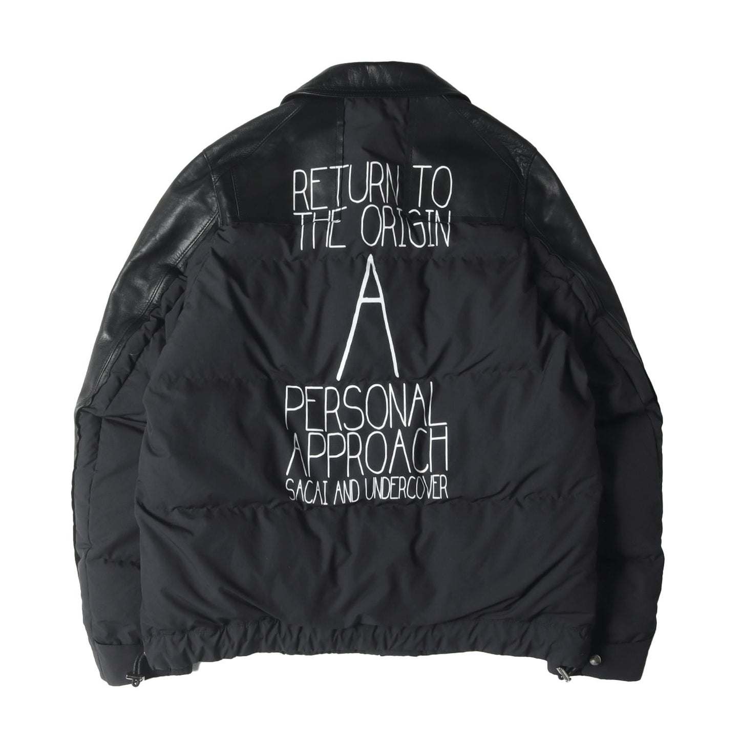 20AW 受注限定 ×UNDERCOVER レザー ダブルライダース ドッキング 中綿 ジャケット