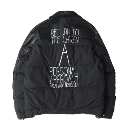 20AW 受注限定 ×UNDERCOVER レザー ダブルライダース ドッキング 中綿 ジャケット