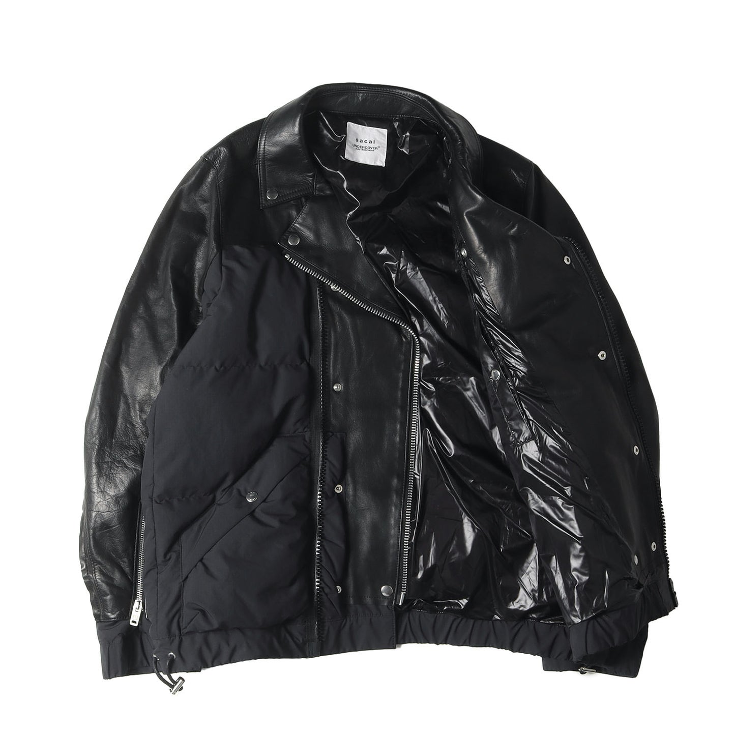20AW 受注限定 ×UNDERCOVER レザー ダブルライダース ドッキング 中綿 ジャケット