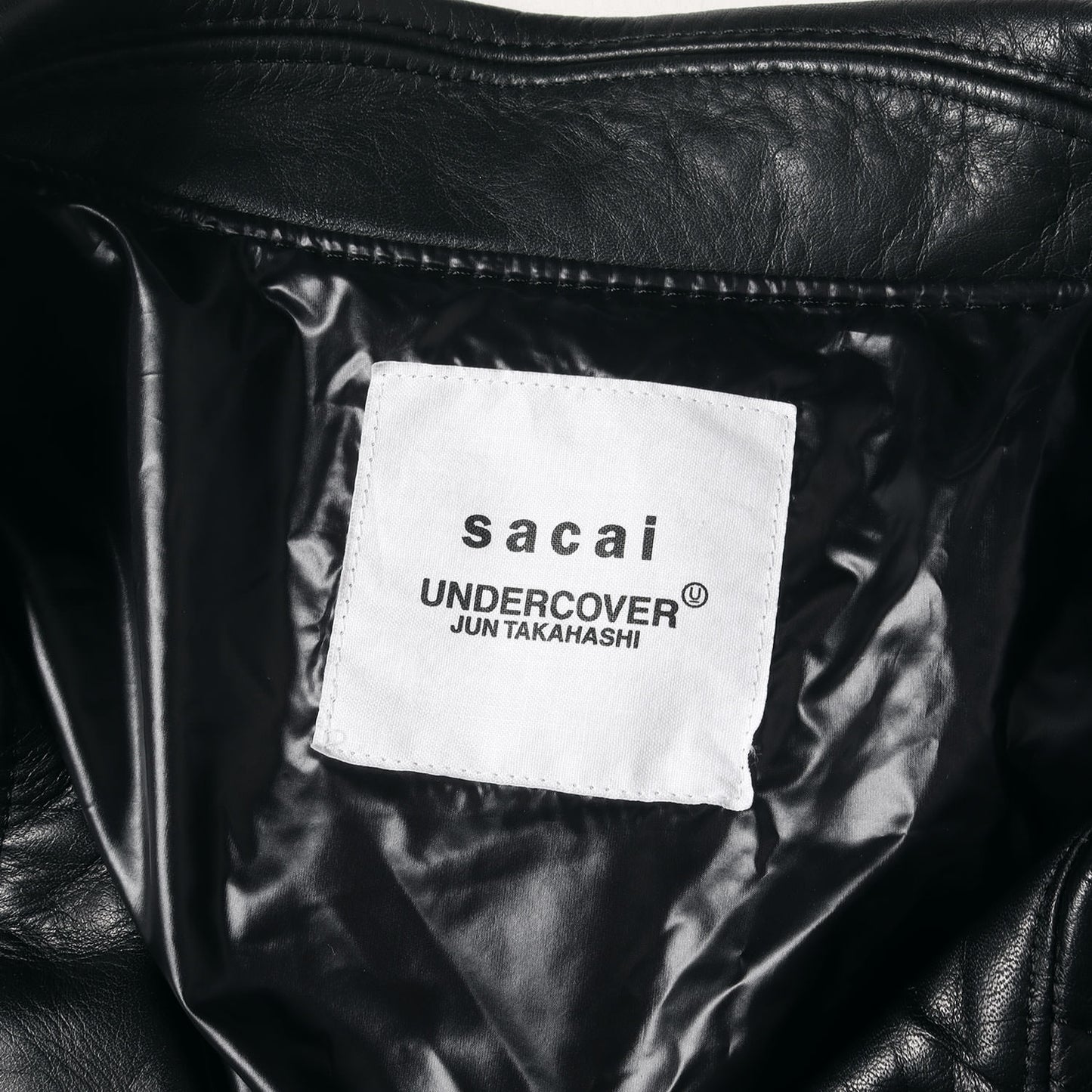 20AW 受注限定 ×UNDERCOVER レザー ダブルライダース ドッキング 中綿 ジャケット