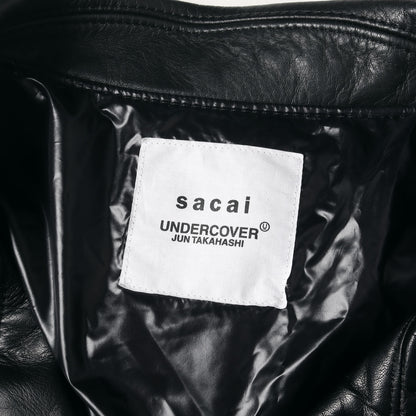 20AW 受注限定 ×UNDERCOVER レザー ダブルライダース ドッキング 中綿 ジャケット