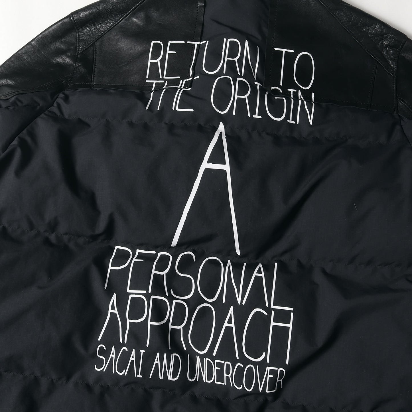 20AW 受注限定 ×UNDERCOVER レザー ダブルライダース ドッキング 中綿 ジャケット