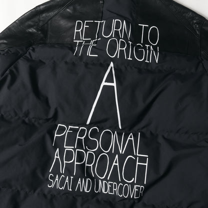 20AW 受注限定 ×UNDERCOVER レザー ダブルライダース ドッキング 中綿 ジャケット