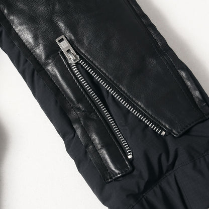 20AW 受注限定 ×UNDERCOVER レザー ダブルライダース ドッキング 中綿 ジャケット