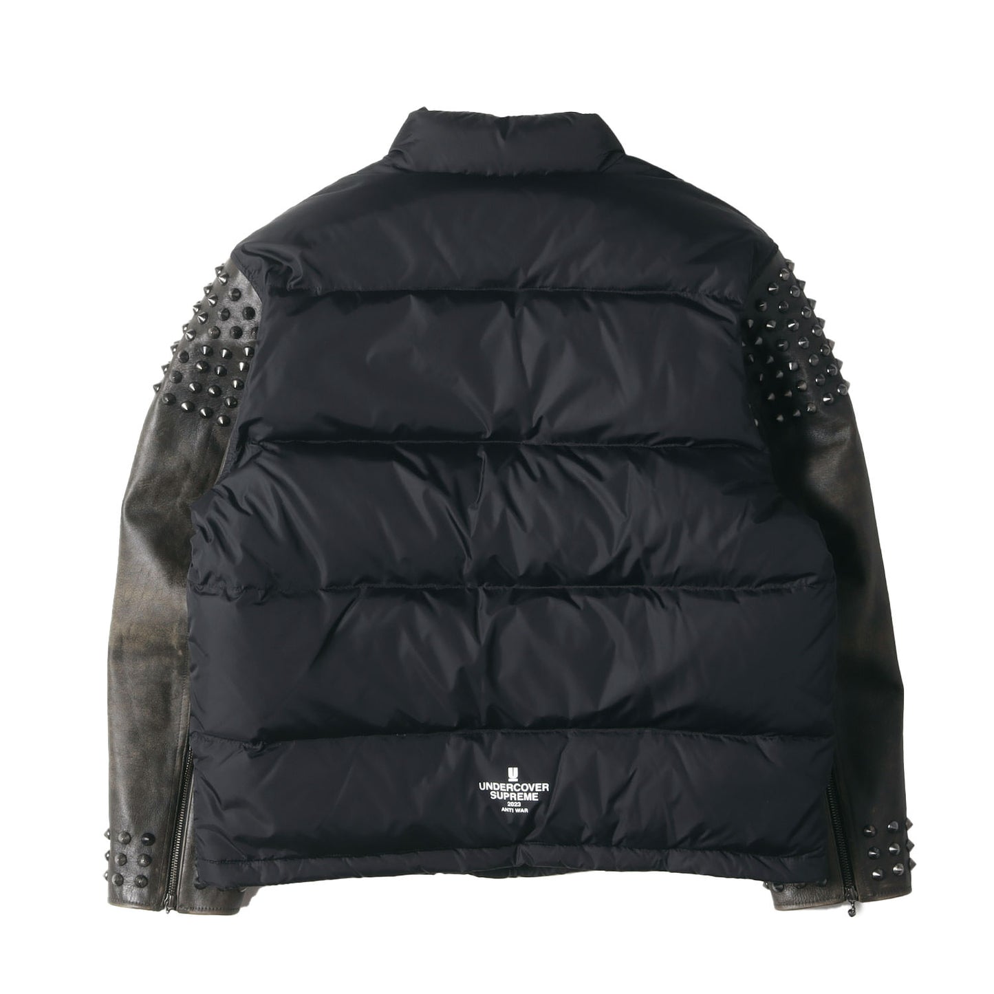 23SS ×UNDERCOVER スタッズ付き 袖レザー ダウンジャケット(Puffer Jacket)