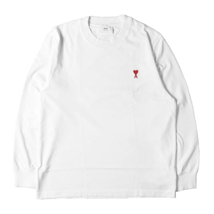 23SS ハートロゴ刺繍 ヘビー ロングスリーブ Tシャツ(AMI DE COEUR LS T-SHIRT UTS200.701)