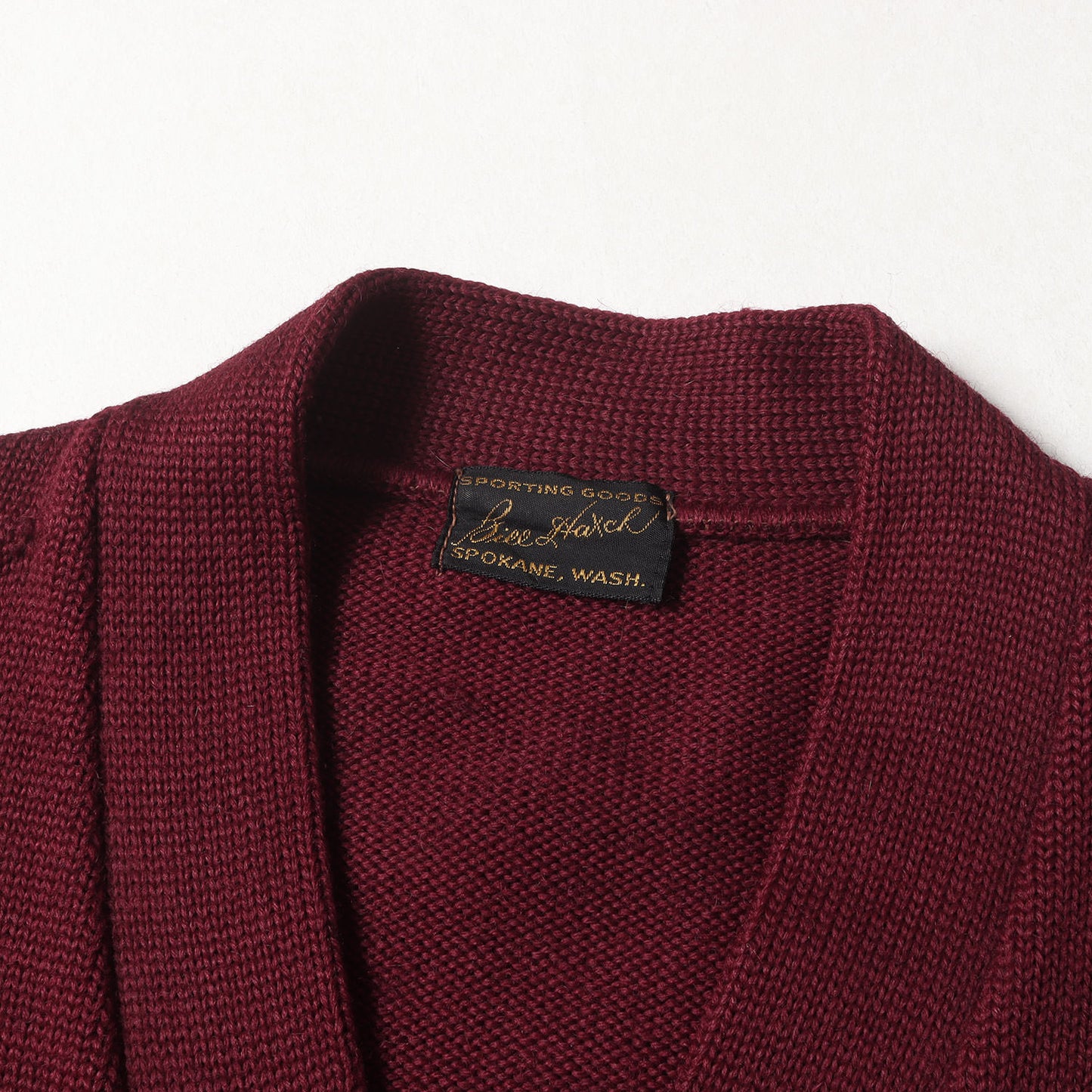 60s Sporting Goods ワッペン付き レタード ニット カーディガン