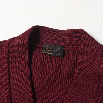 60s Sporting Goods ワッペン付き レタード ニット カーディガン