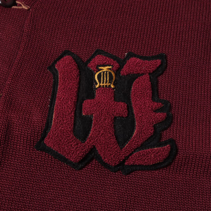60s Sporting Goods ワッペン付き レタード ニット カーディガン