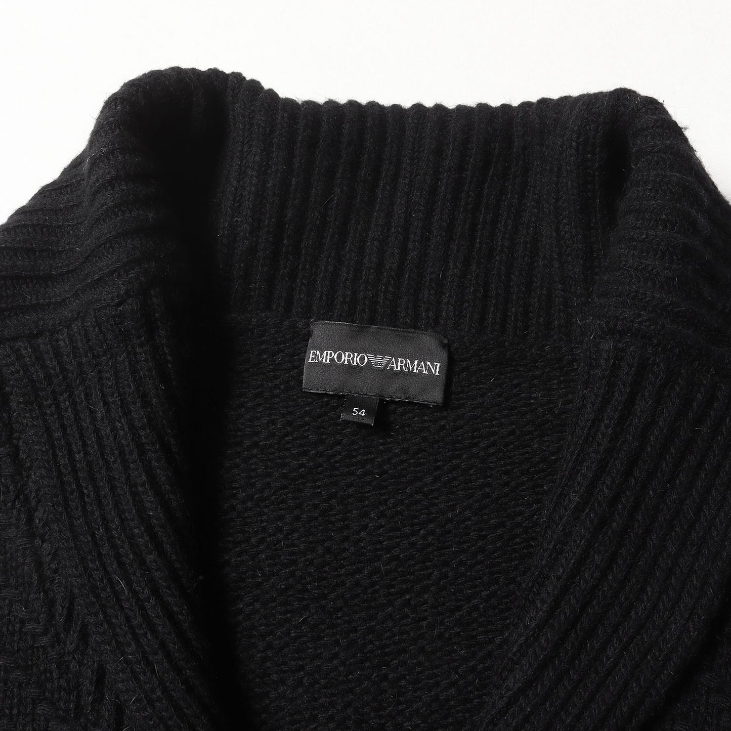 カシミヤブレンド ショールカラー ニット カーディガン