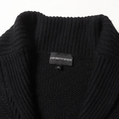 カシミヤブレンド ショールカラー ニット カーディガン