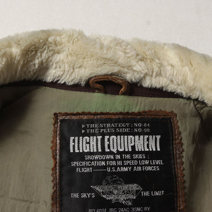 90s FLIGHT EQUIPMENT G-1タイプ シープスキンレザー フライトジャケット