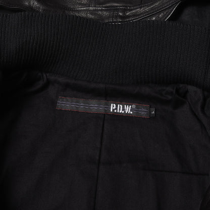 P.D.W カウレザー ミリタリー フード ジャケット