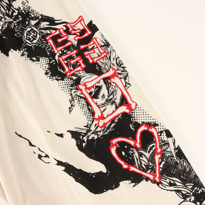 21AW オーバーサイズ グラフィック総柄 パーカー(GOTHIC OVERSIZED Hoodie)