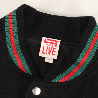 ×LACOSTE L!VE メルトンウール バーシティジャケット / スタジャン