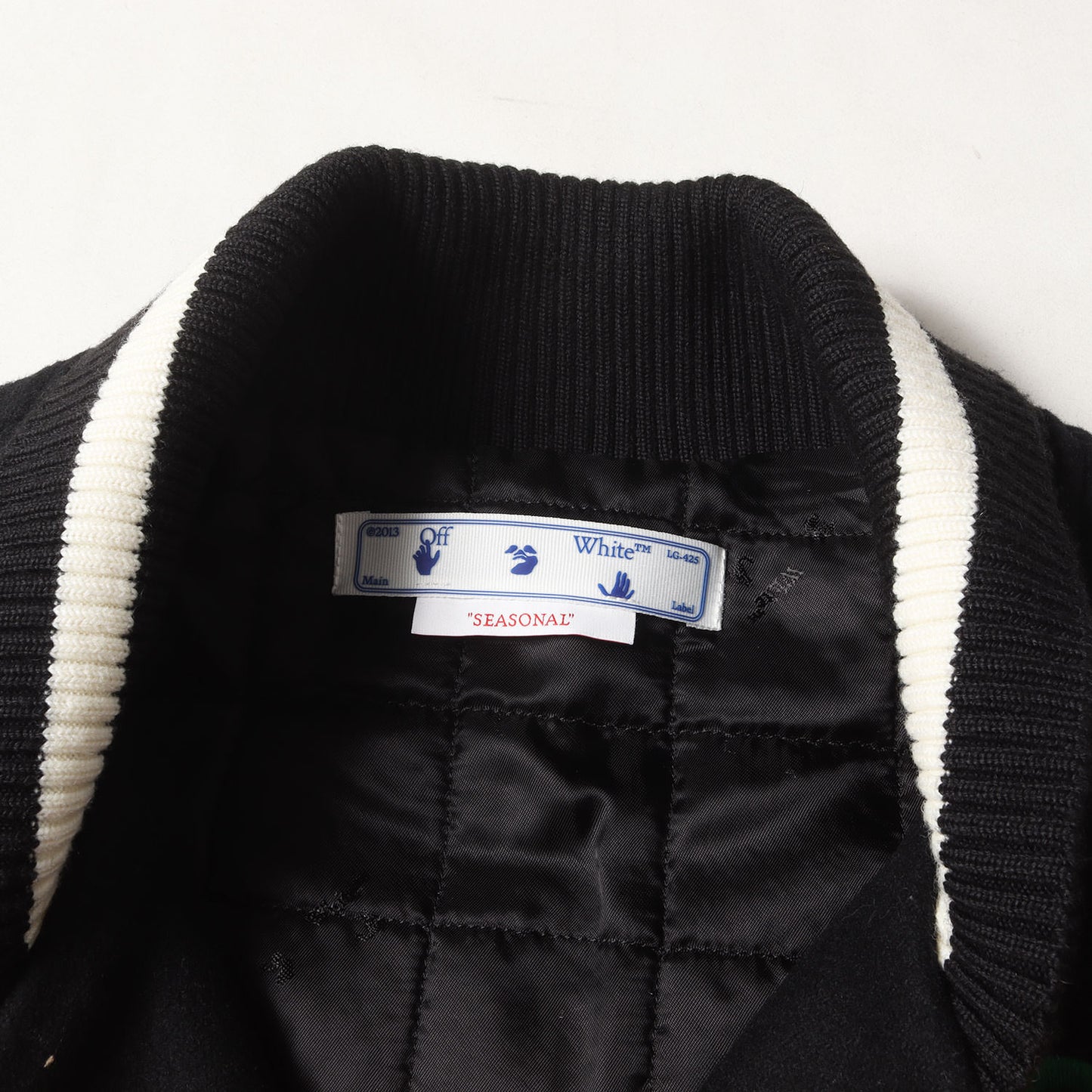 22AW 袖レザー メルトン バーシティジャケット / スタジャン