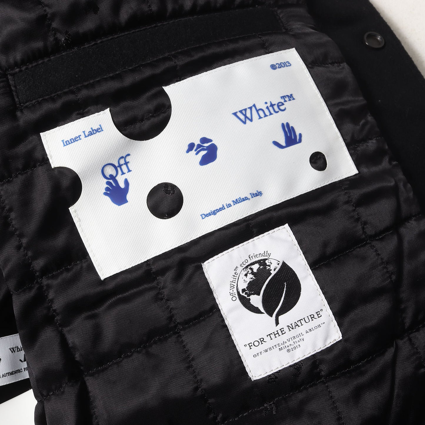 22AW 袖レザー メルトン バーシティジャケット / スタジャン