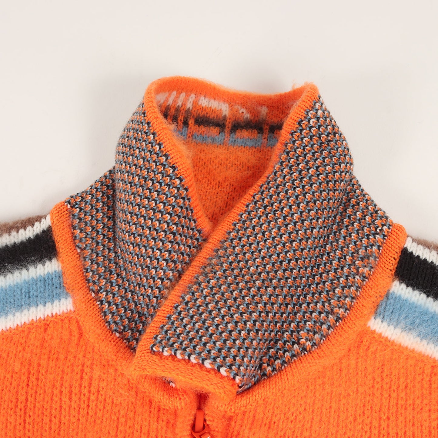 23SS 袖ライン フルジップ ニット セーター(Sleeve Stripe Zip Up Sweater)