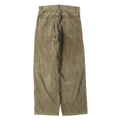 25SS 顔料染め ワイド コーデュロイパンツ(PIGMENT DYE FINX CORDUROY WIDE 5P PANTS)