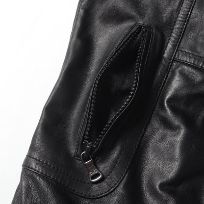 ラムスキンレザー ジップ ブルゾン / ジャケット