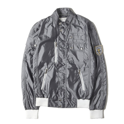 ワッペン付き フルジップ フライトジャケット