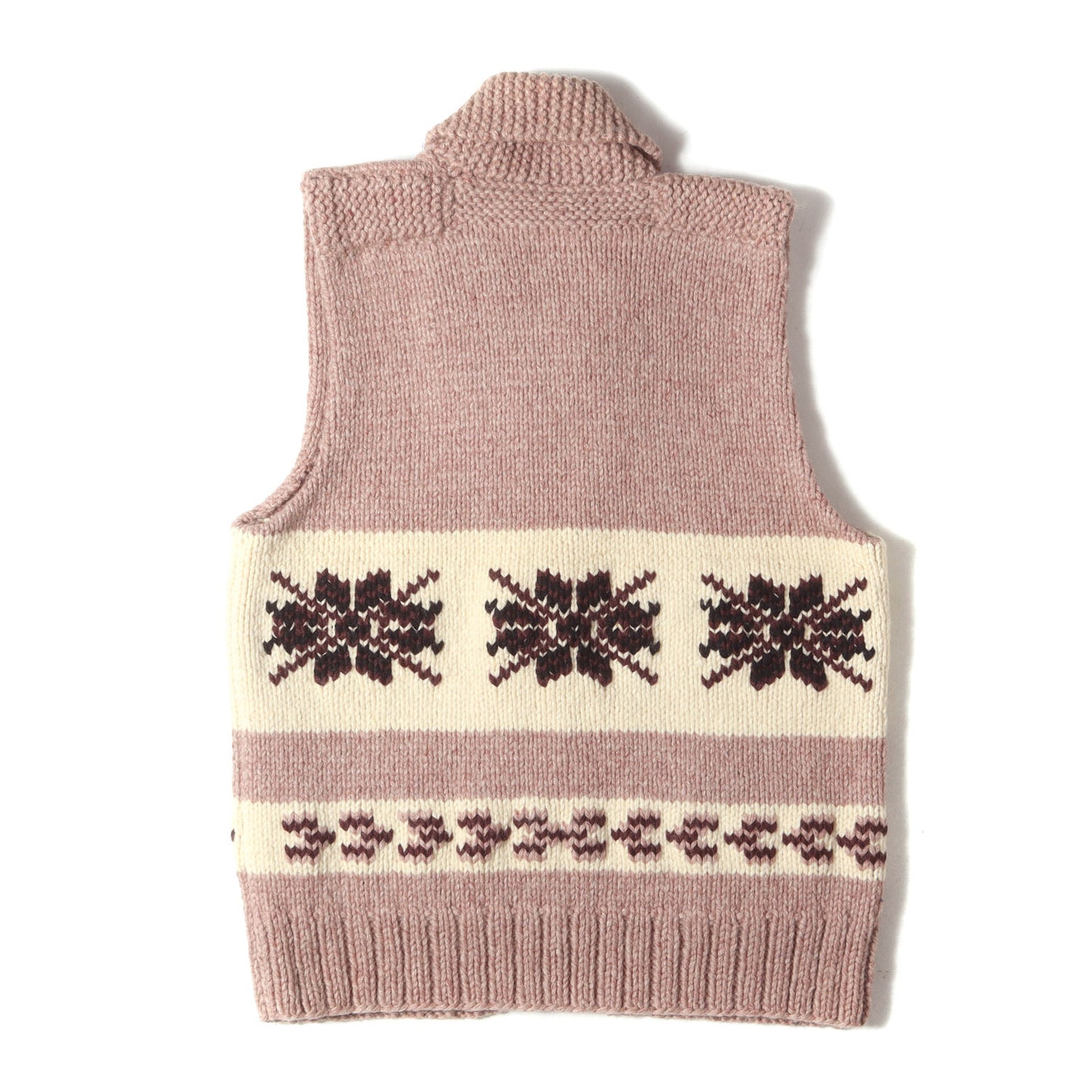 [棒TALONジッパー] 70s ショールカラー フルジップ カウチンニット ベスト