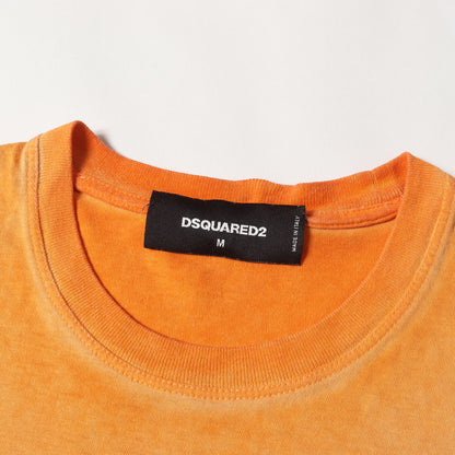 ピグメントダイ加工 クラックプリント ロングスリーブ Tシャツ