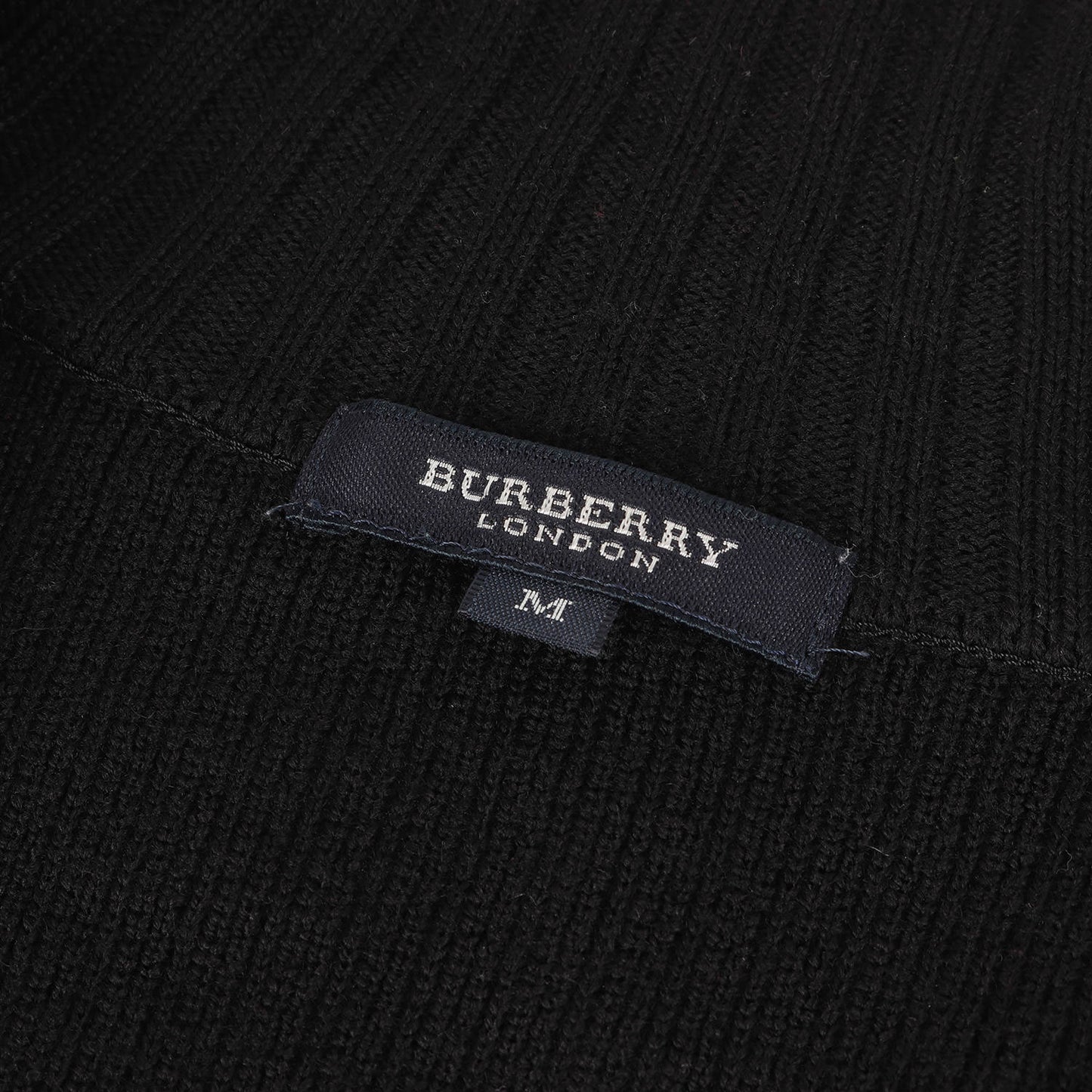 リブ編み ハイネック フルジップ ウールニット