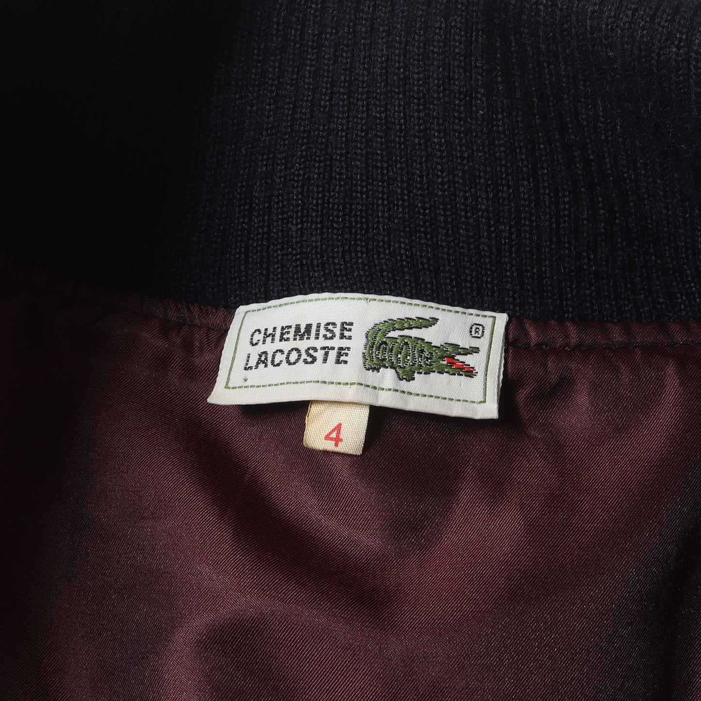 [グッドコンディション] 80s CHEMISE LACOSTE メルトン ウール スタジャン 日本製