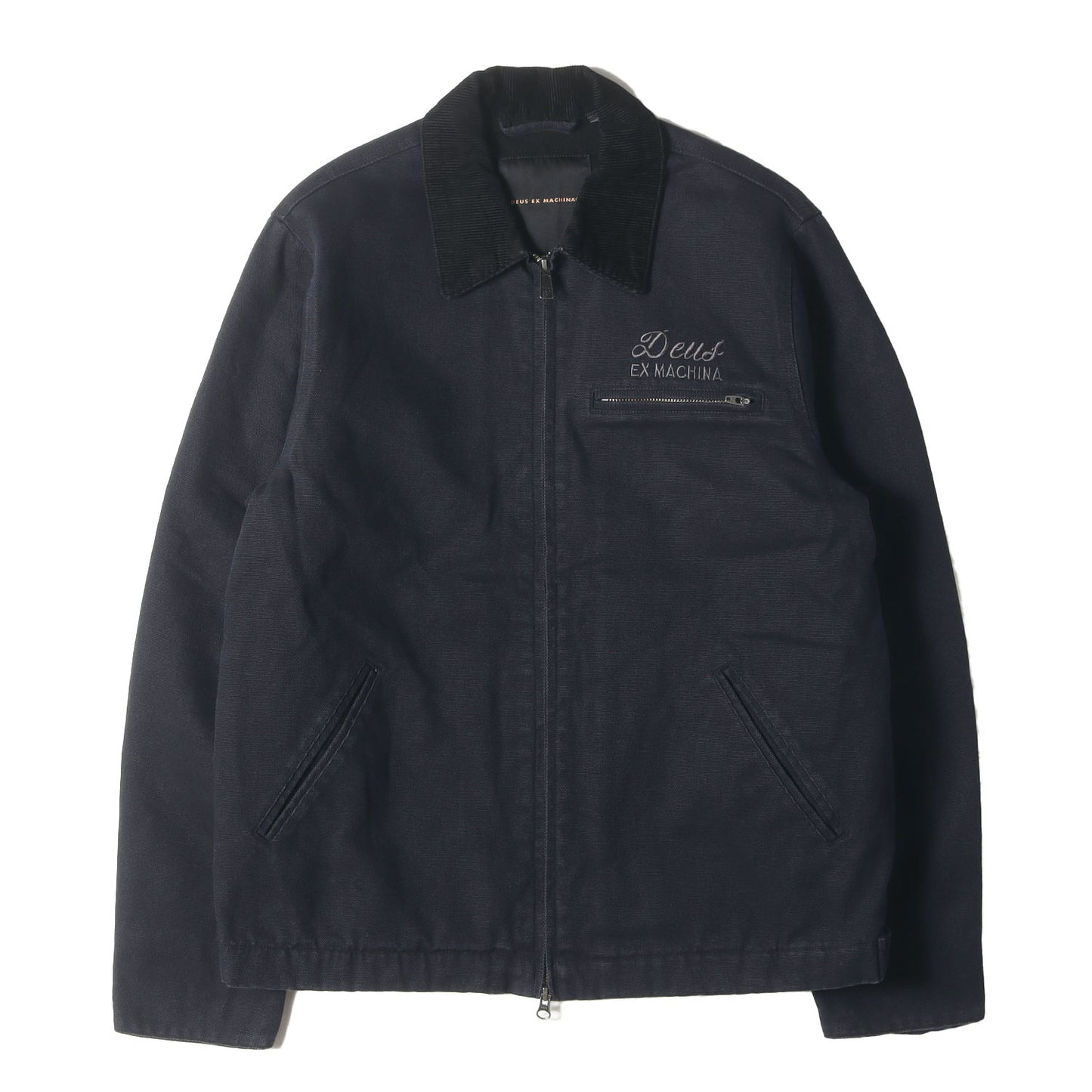 ロゴ刺繍 コットンダック ワークジャケット