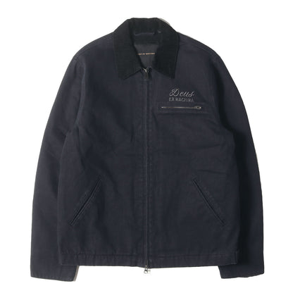 ロゴ刺繍 コットンダック ワークジャケット