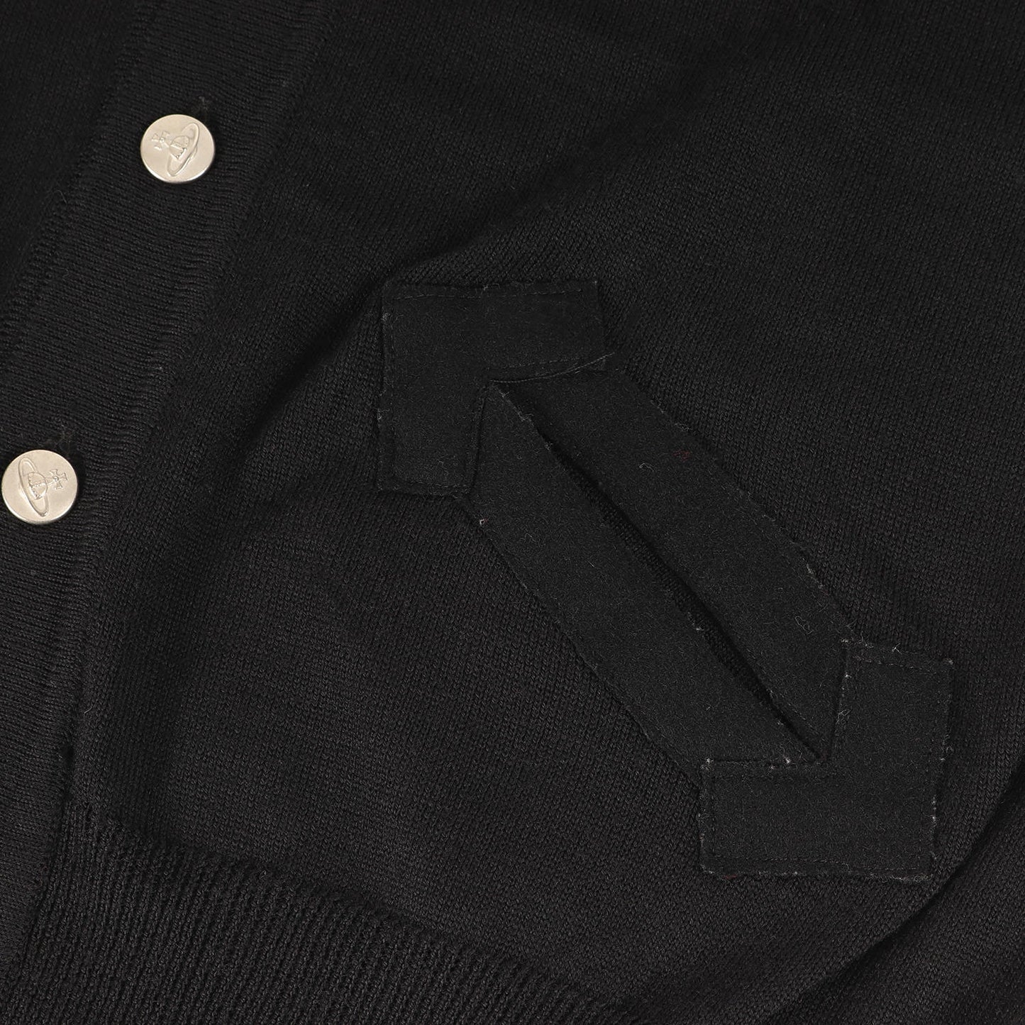 オーブ刺繍 メリノウールニット カーディガン