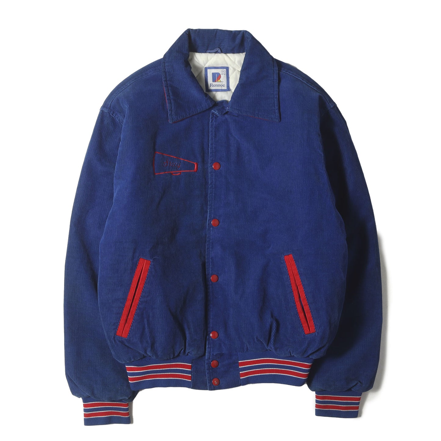 90s 両面刺繍 襟付き コーデュロイ スタジャン / USA製 Rennoc
